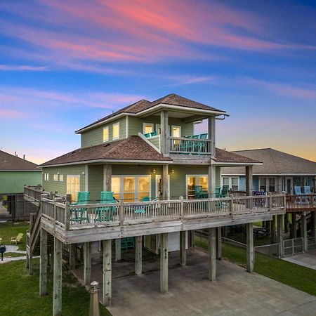 Seas The Day! 4Br Retreat, Hot Tub, Game Room, Firepit & Gulf Views Port Bolivar Exterior foto