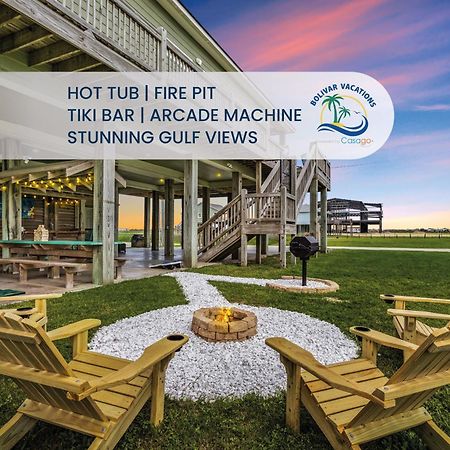 Seas The Day! 4Br Retreat, Hot Tub, Game Room, Firepit & Gulf Views Port Bolivar Exterior foto