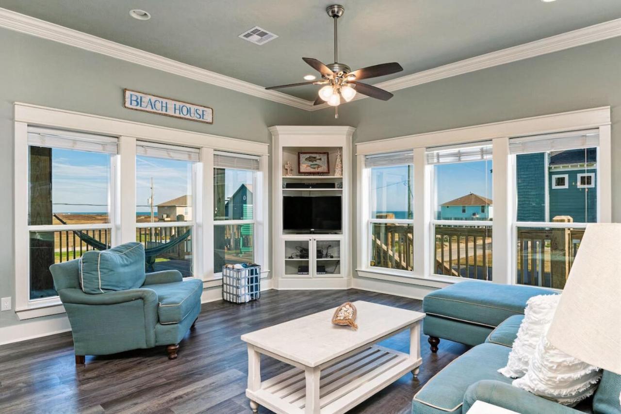 Seas The Day! 4Br Retreat, Hot Tub, Game Room, Firepit & Gulf Views Port Bolivar Exterior foto